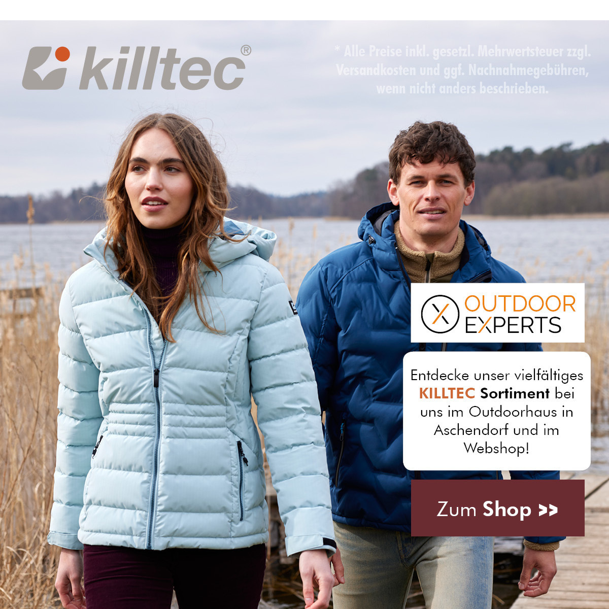 Entdecke unser vielfältiges KILLTEC Sortiment bei uns im Outdoorhaus in Aschendorf und im Webshop!