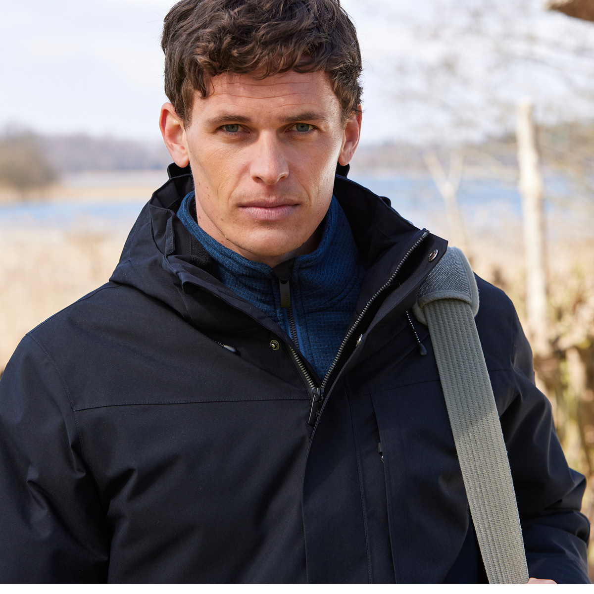 KOW 85 MN PRK Herren Funktionsparka mit regulierbarer, abzippbarer Kapuze