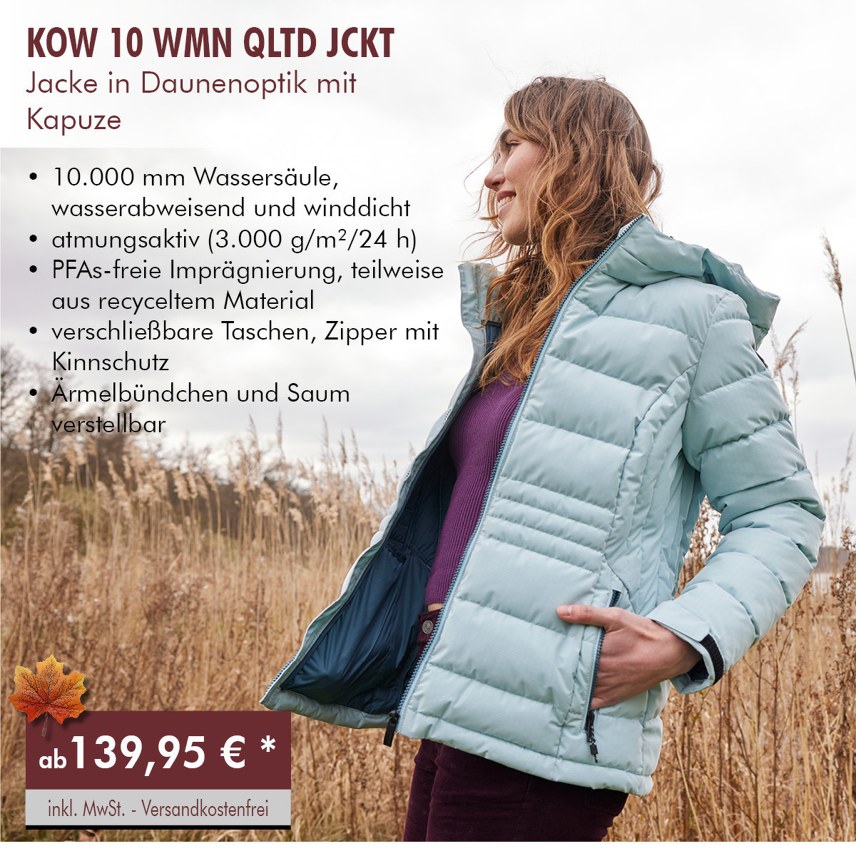 KOW 10 WMN QLTD JCKT Jacke in Daunenoptik mit Kapuze