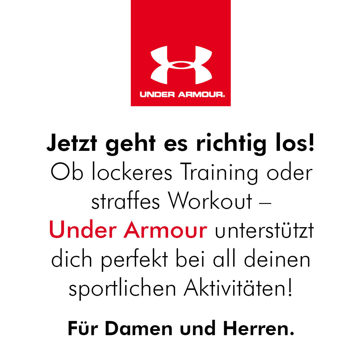 Under Armour - Jetzt geht es richtig los!