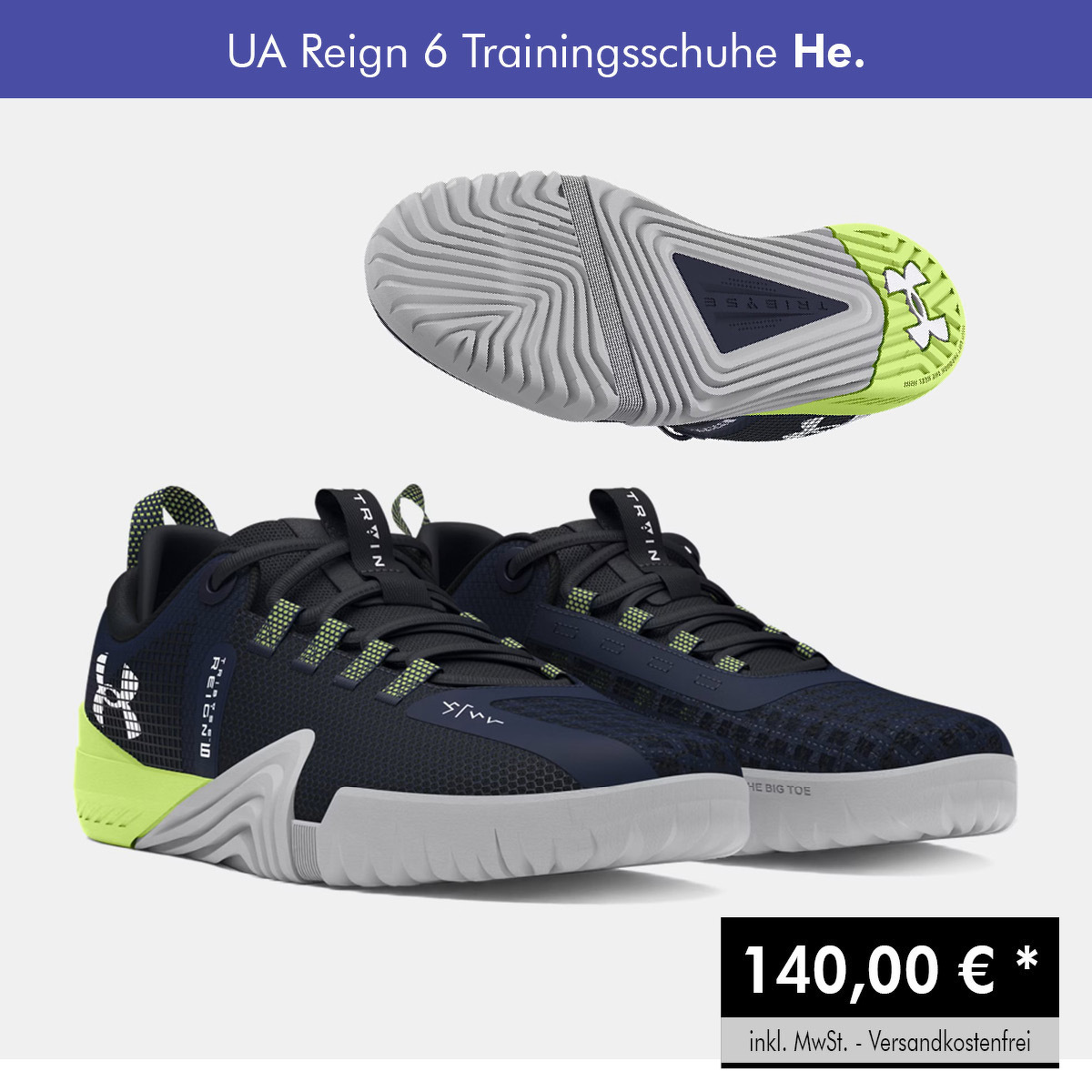 UA Reign 6 Trainingsschuhe He.