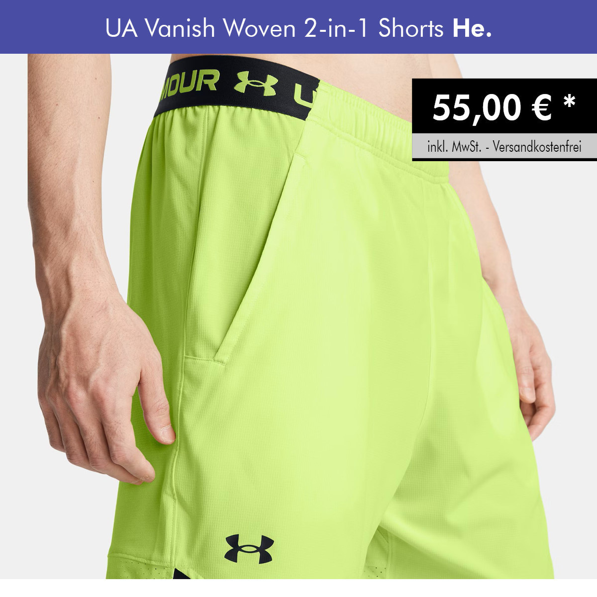 UA Vanish Woven 2-in-1 Shorts He.
