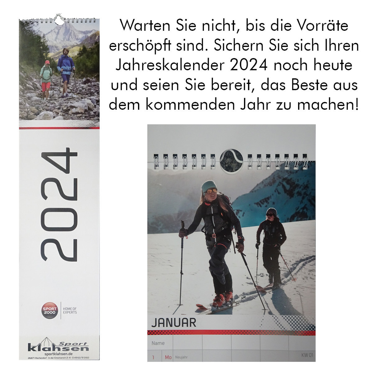 Begrüßen Sie das Jahr 2024 mit unserem brandneuen Jahreskalender!