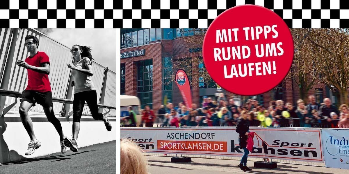 Info-Stand Sport Klahsen beim 12. OLB-City-lauf  Papenburg 24.04.2022