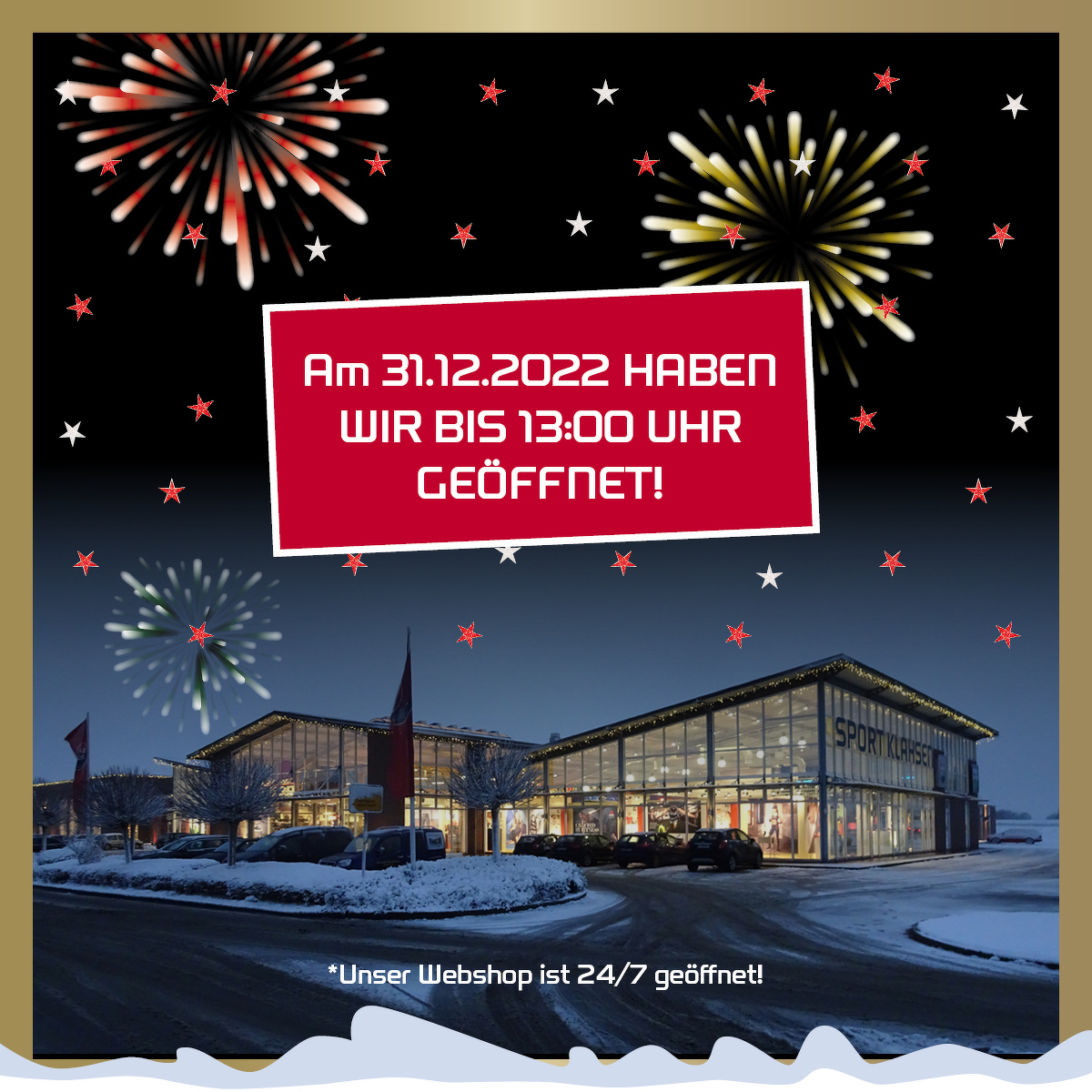 Wir wünschen Ihnen einen guten Rutsch ins neue Jahr!