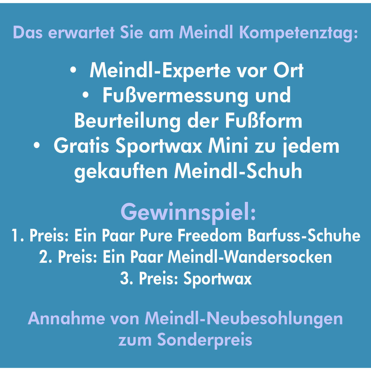 Meindl Kompetenztag Samstag 10.06.2023