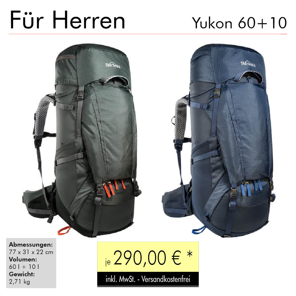 Yukon 60+10 für Herren