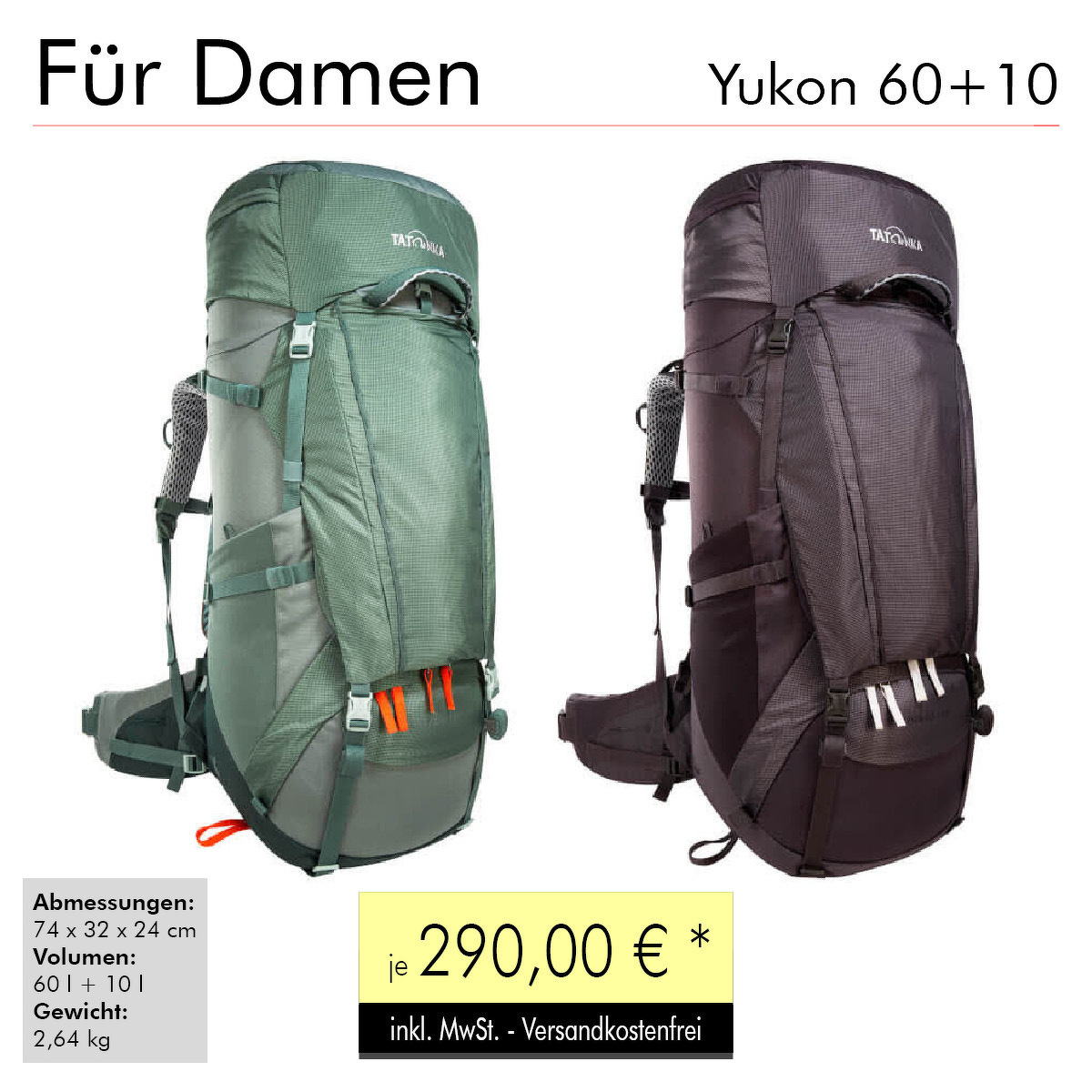 Yukon 60+10 für Damen
