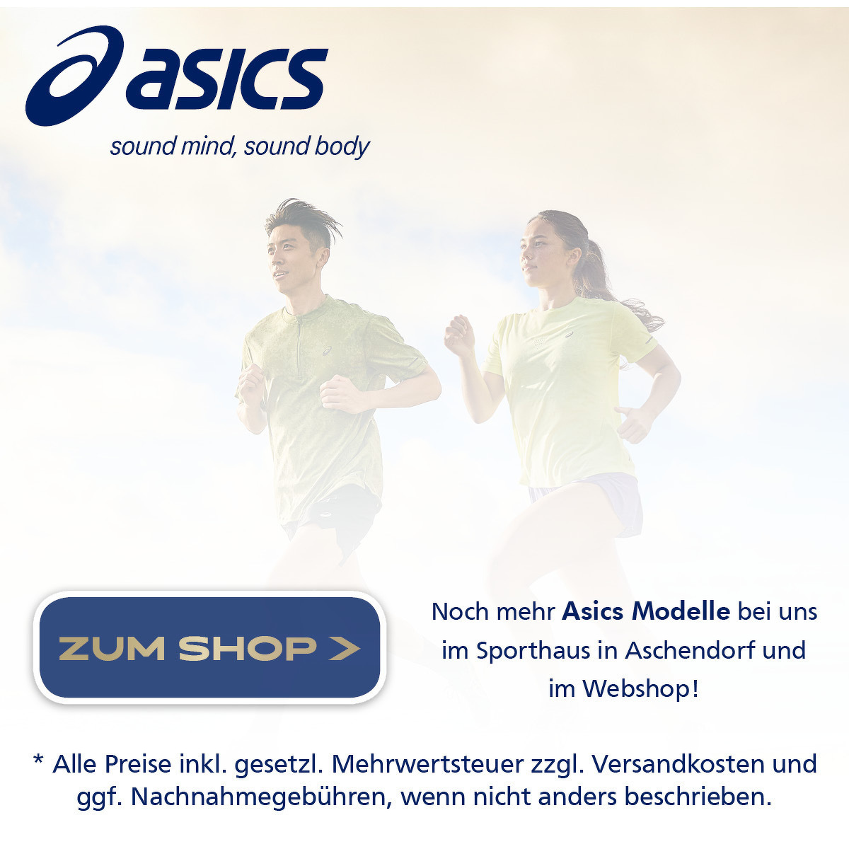 Noch mehr Asics Modelle bei uns im Sporthaus in Aschendorf und im Webshop!