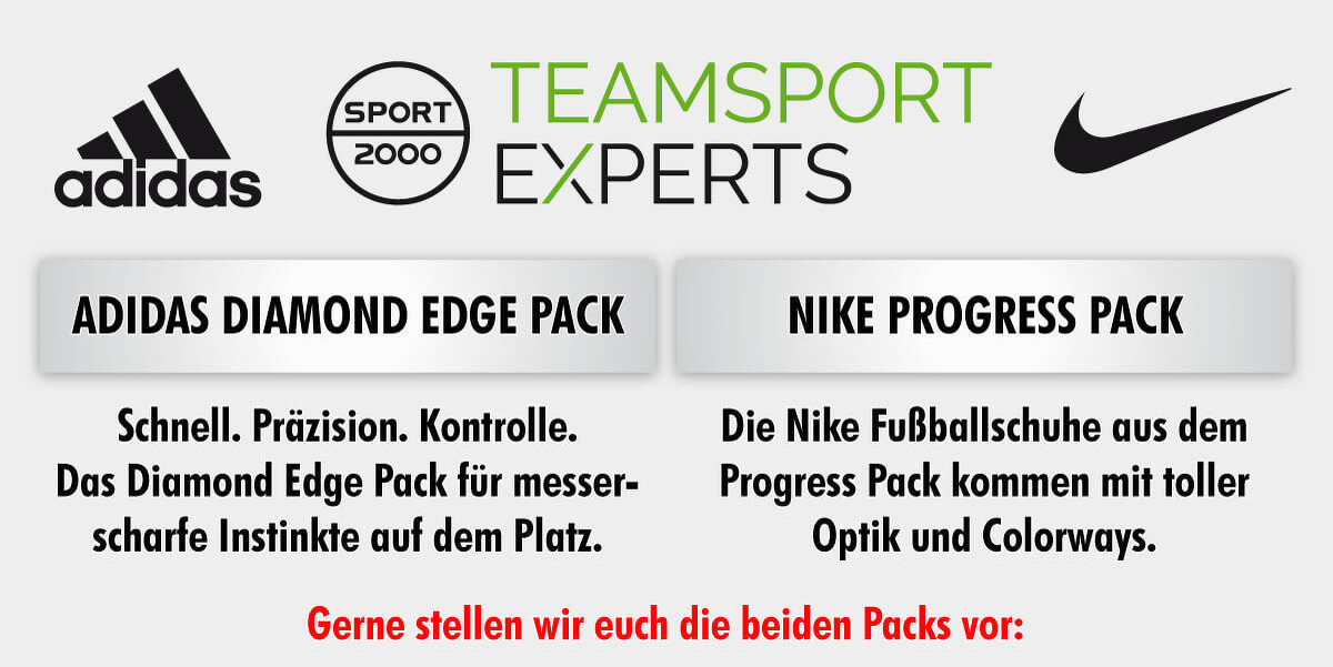 Adidas und Nike Fußball Packs