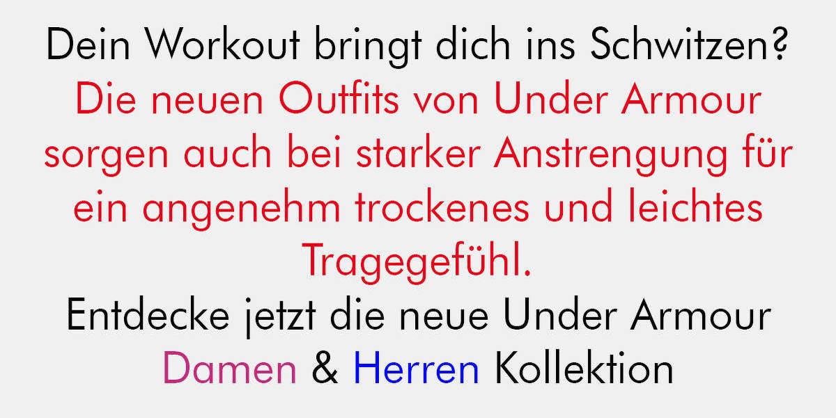 Under Armour Damen & Herren