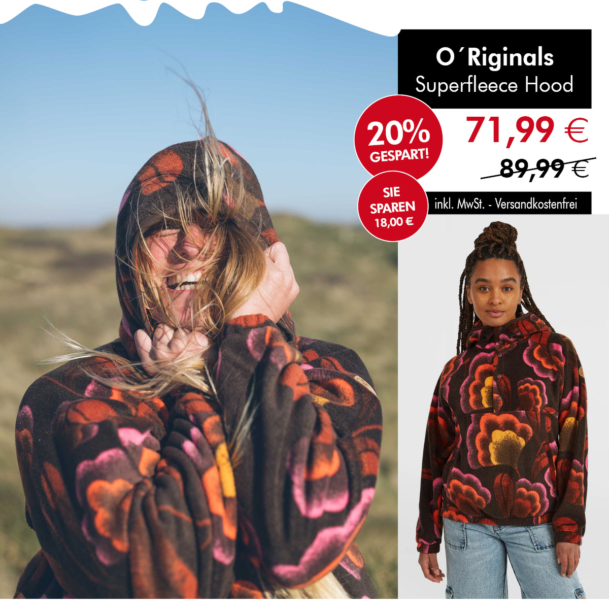 O´Riginals Superfleece Hood für Damen