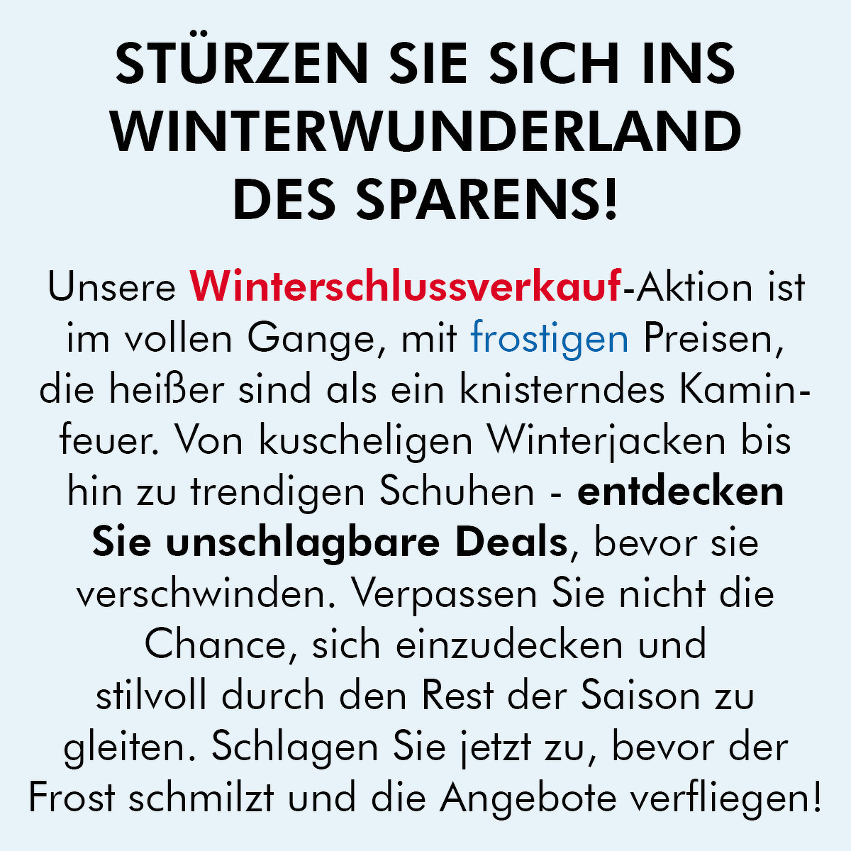 Winterschlussverkauf