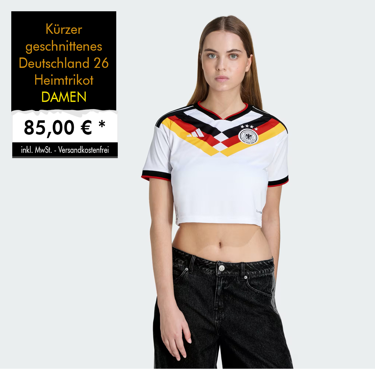 Kürzer geschnittenes Deutschland 26 Heimtrikot DAMEN