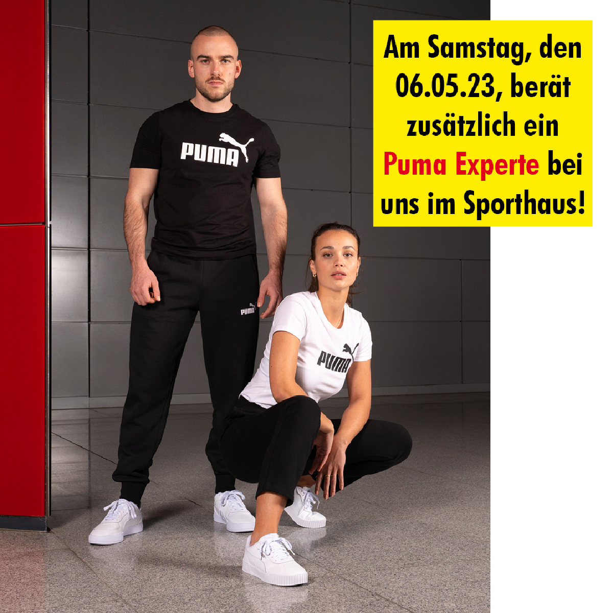 Am Samstag, den 06.05.23, berät zusätzlich ein Puma Experte bei uns im Sporthaus!