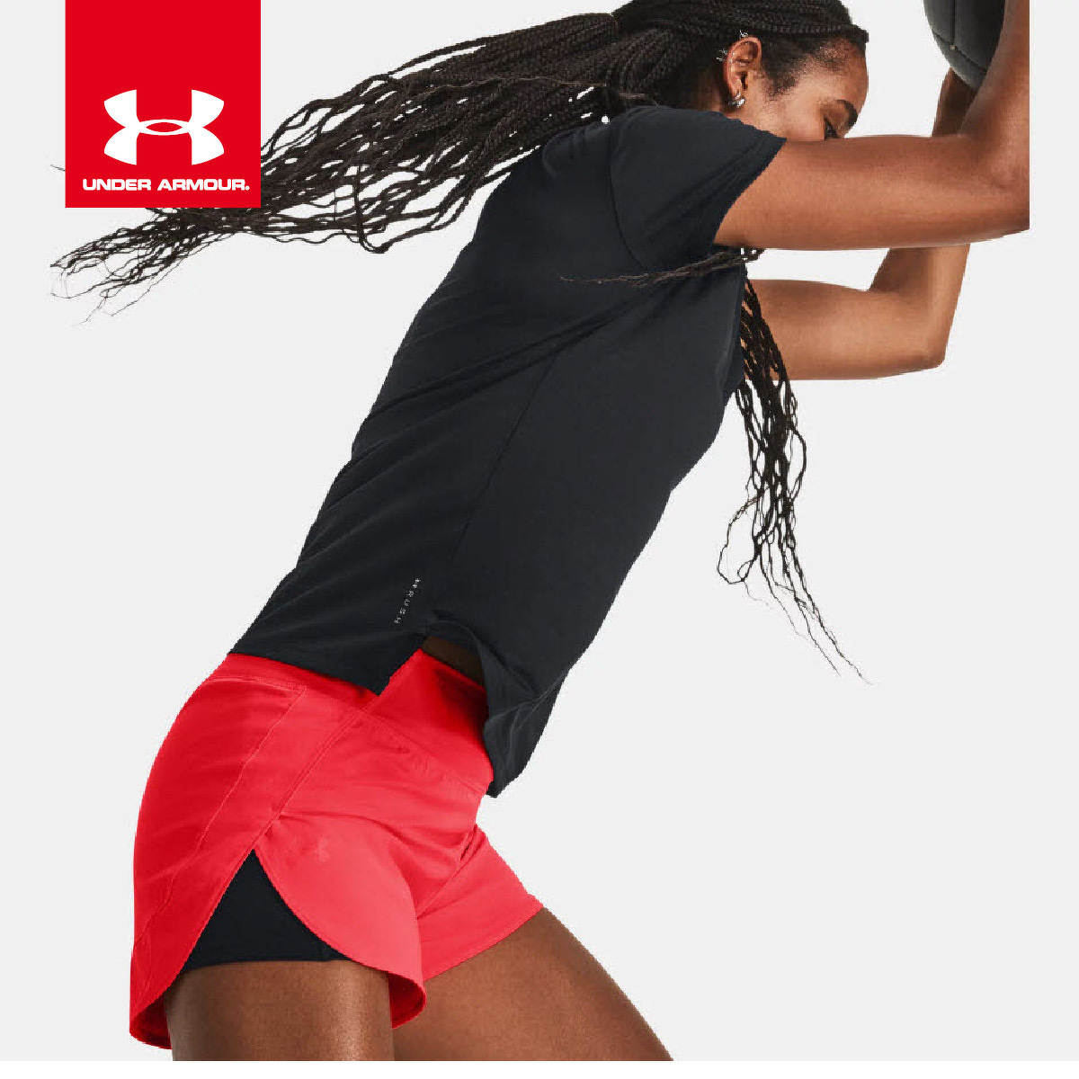 Flex Woven 2-in-1 Short-RED für Damen