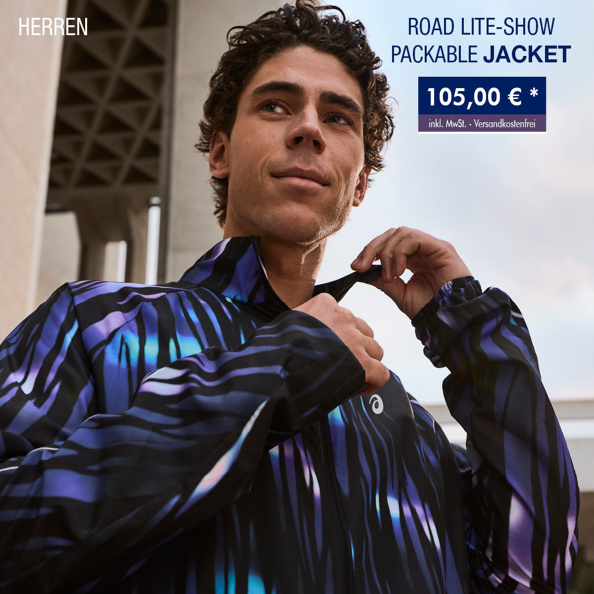 Asics ROAD LITE-SHOW PACKABLE JACKET Herren