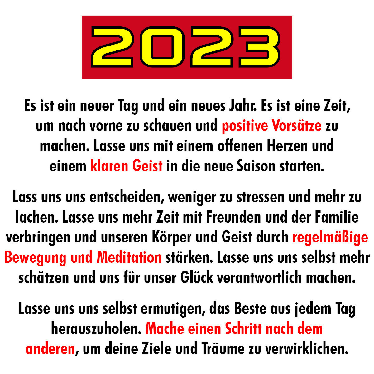 2023 - Alles für eure guten Vorsätze!