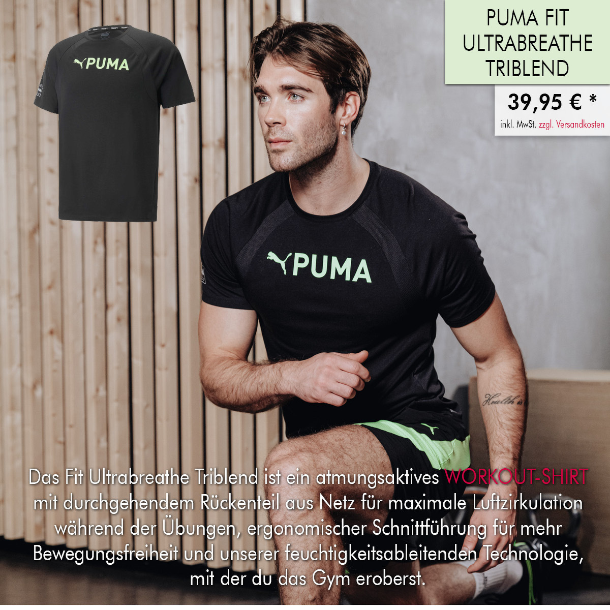 Puma Fit Ultrabreathe Triblend WORKOUT-SHIRT