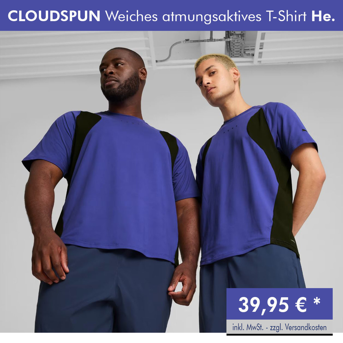 CLOUDSPUN Weiches atmungsaktives T-Shirt He.