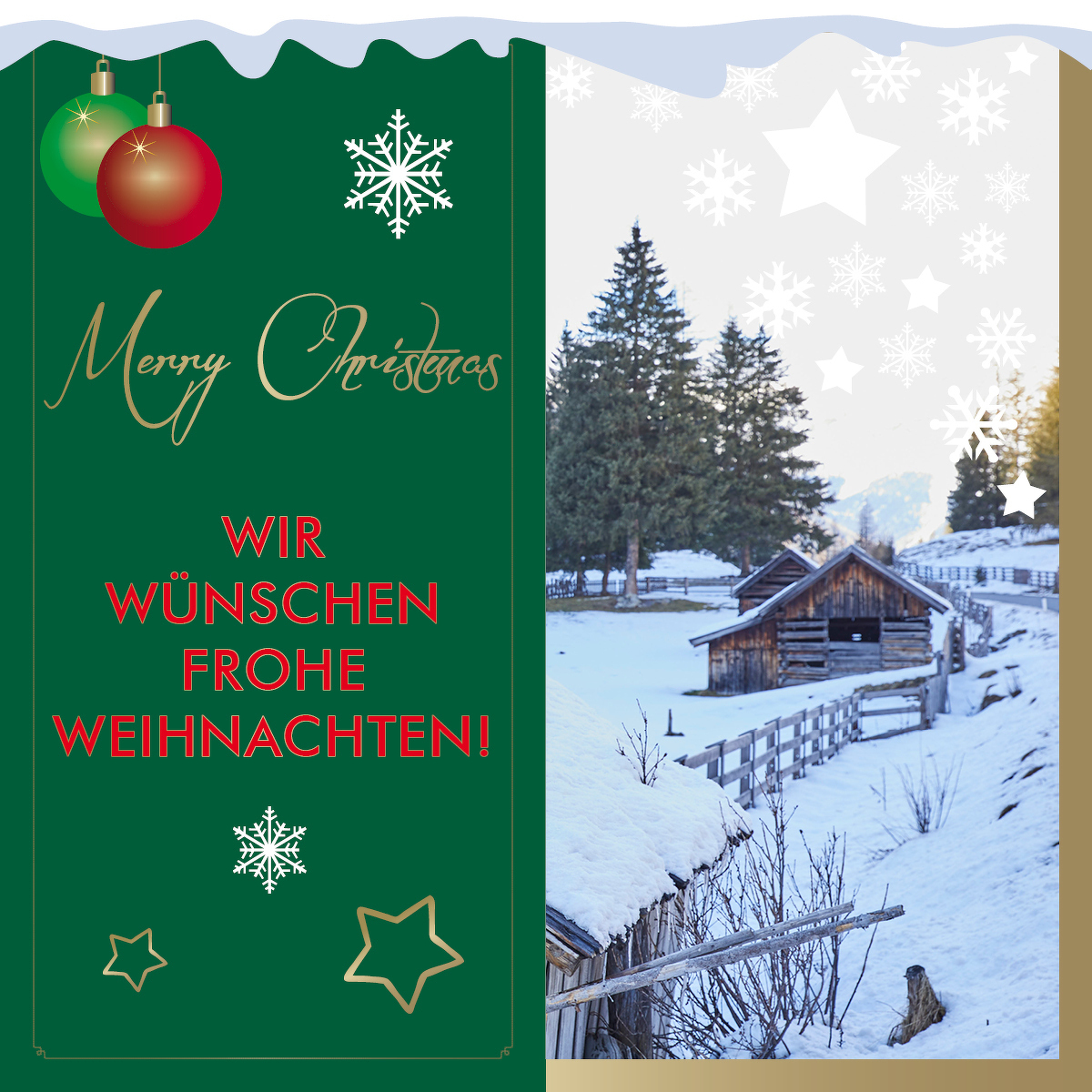 Wir wünschen frohe Weihnachten!