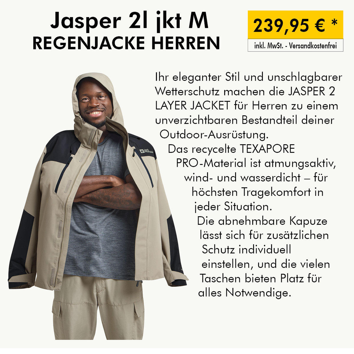 Jasper 2l Regenjacke Herren