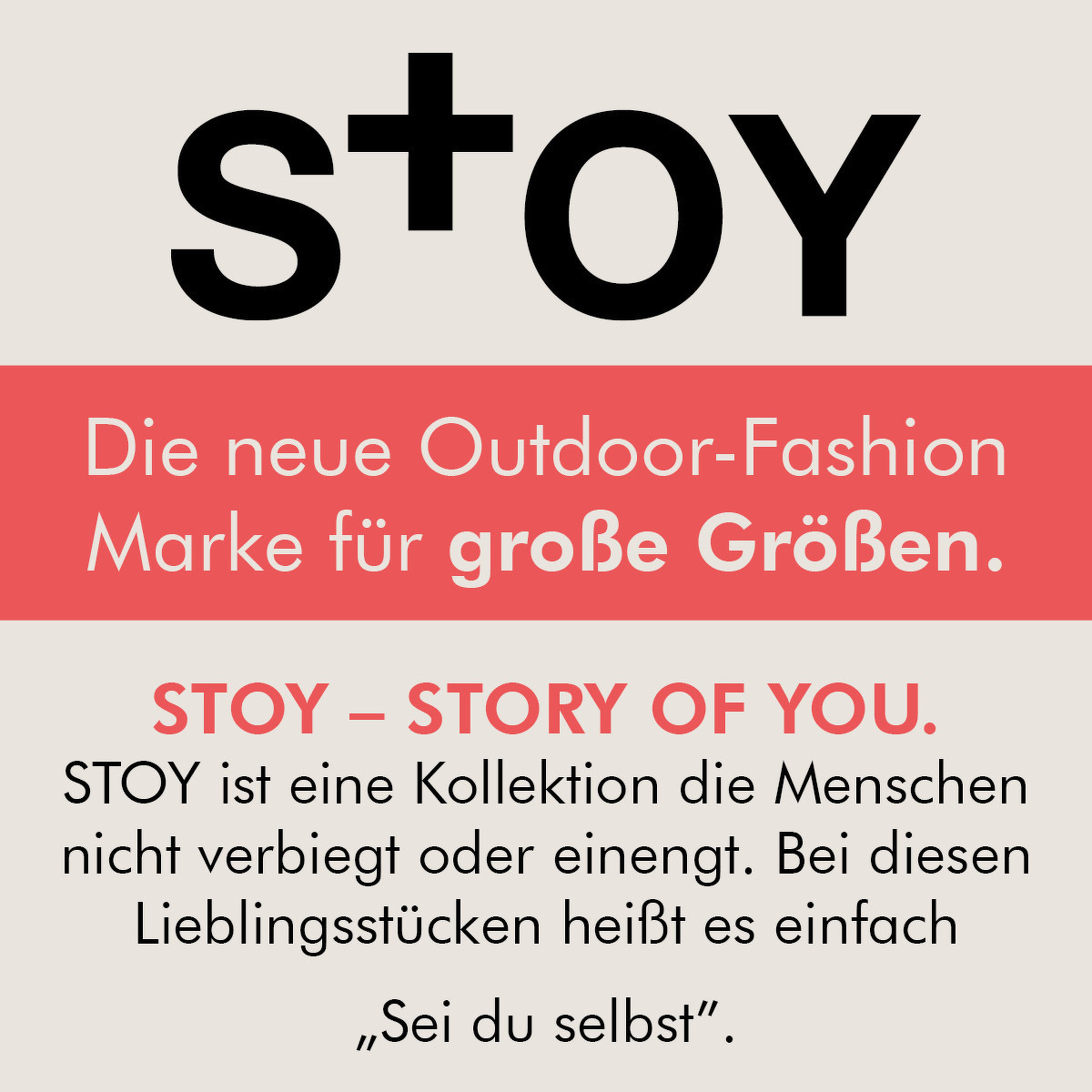 Stoy - Die neue Outdoor-Fashion Marke für große Größen.