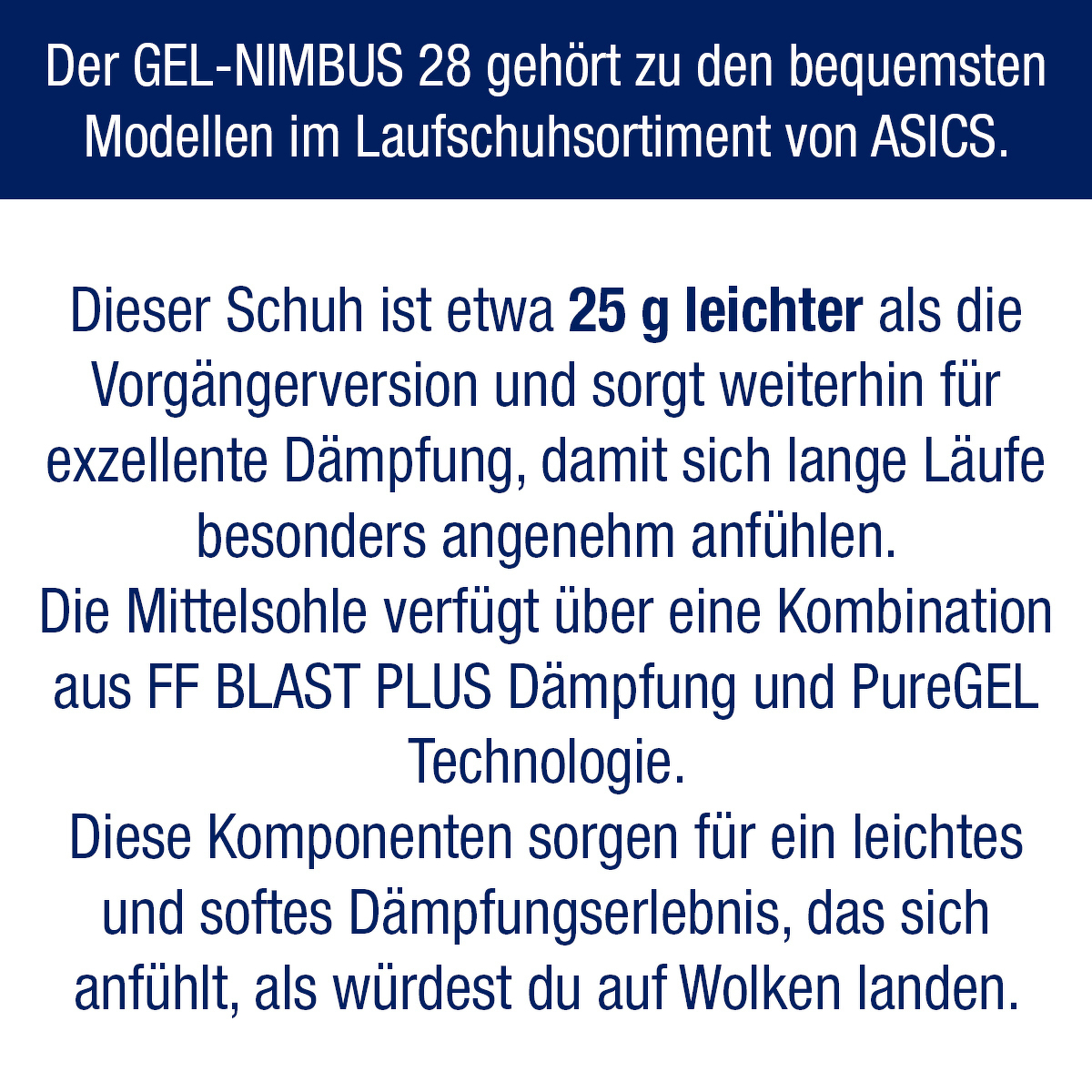 Asics - Gel-Nimbus 28 für Damen und Herren