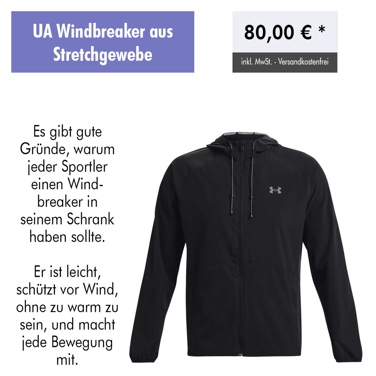 UA Windbreaker aus Stretchgewebe
