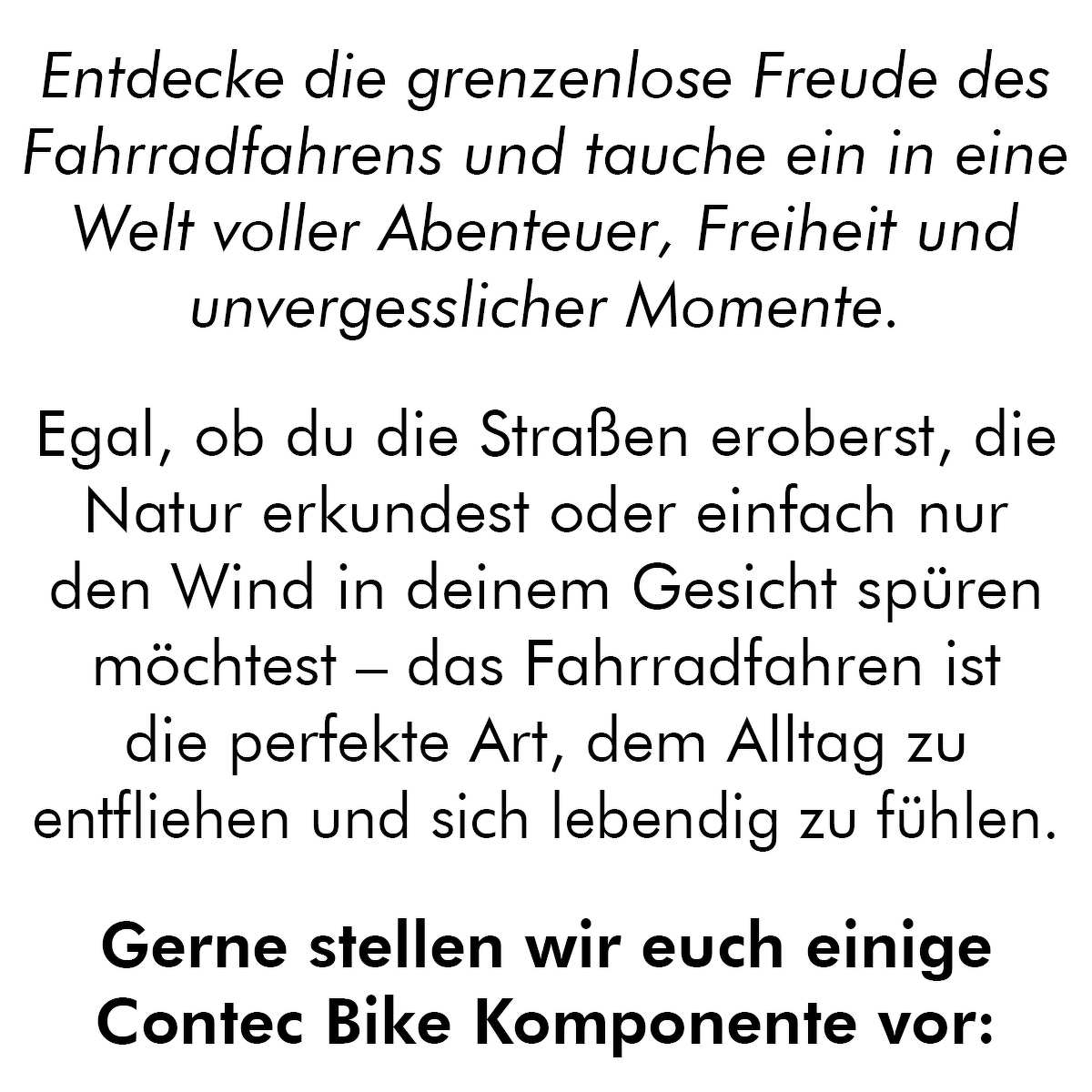 Contec - Professional Bike Components