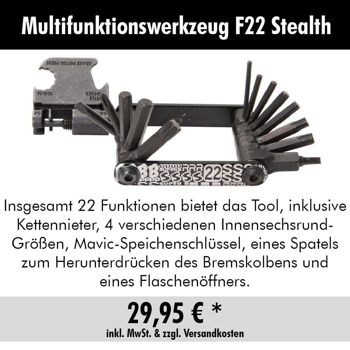 Multifunktionswerkzeug F22 Stealth